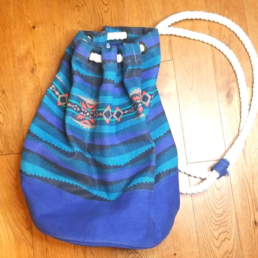 Vintage Pendleton Navajo Southwestern Boho Crossbody Backpack - Picture 1 of 7